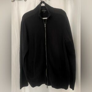 Banana Republic Men's Black Zip-Up Sweater XL